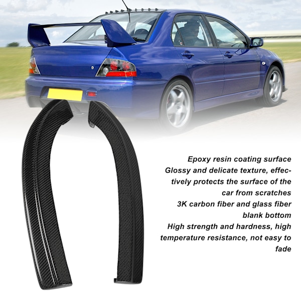 Hiilikuidusta valmistetut takapuskurin sivusplitterien laajennukset Mitsubishi Lancer Evolution 7 8 9:lle (2001-2007) - Vaihto-osat