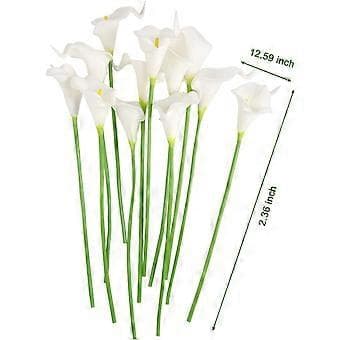 Kunstig Calla Lily, kunstige blomster, hvit, dekorasjon