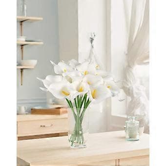 Kunstig Calla Lily, kunstige blomster, hvit, dekorasjon