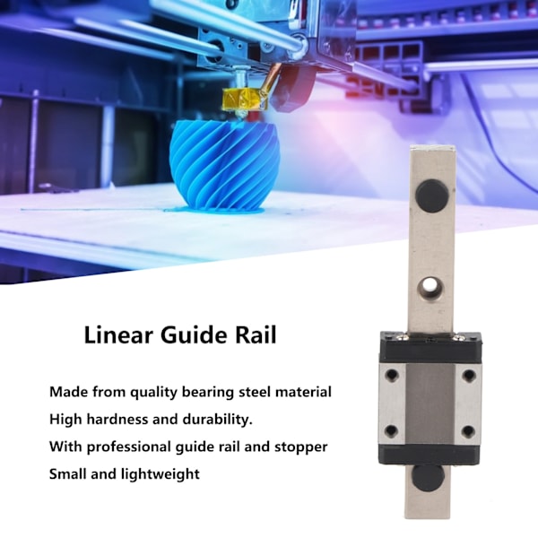 Linjär Skena Hög Precision Stabil Stadig Hållbar Liten Lätt Linjär Glidskena för CNC DIY Projekt 100mm