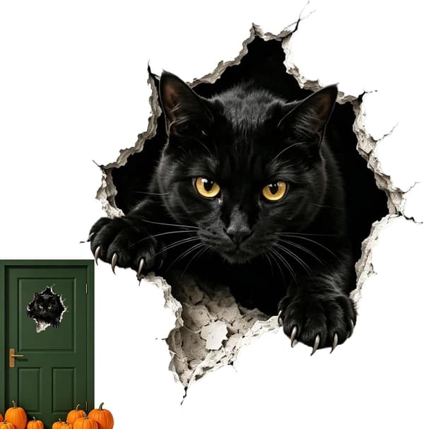 Halloween Spooky-Themed Wall Decals for Home Decor, Halloween 3D Wall Decals - C