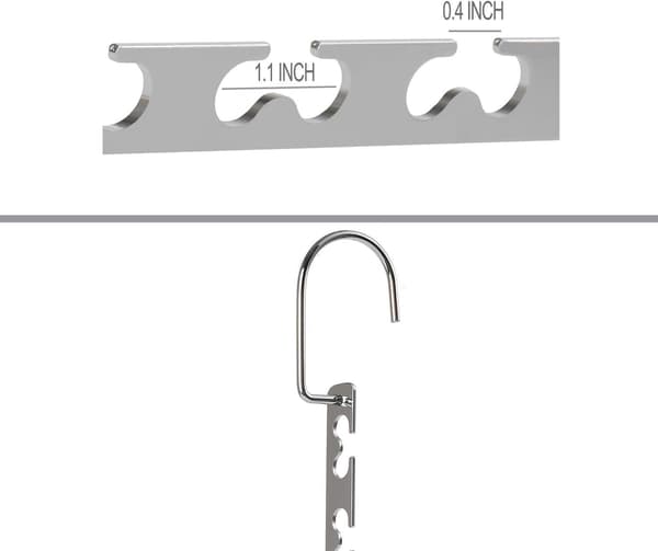 Wardrobe Savvy Solutions, Magic Hanger Cascading For Efficient Closet Space, Non-Slip Metal Clothes Hangers With Updated Hook Design (4 Pack)