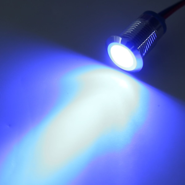 4 Set PreWired Runda LED-lampor Mini Common Anode 2-färgs Indikatorlampor 10mm 110220V (Röd och Blå)