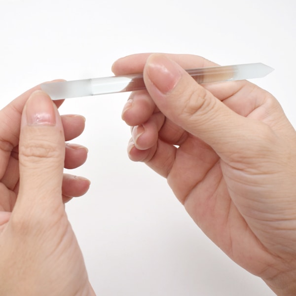 2 stk Glass Cuticle Pusher Cuticle Remover Tool Dobbeltsidig