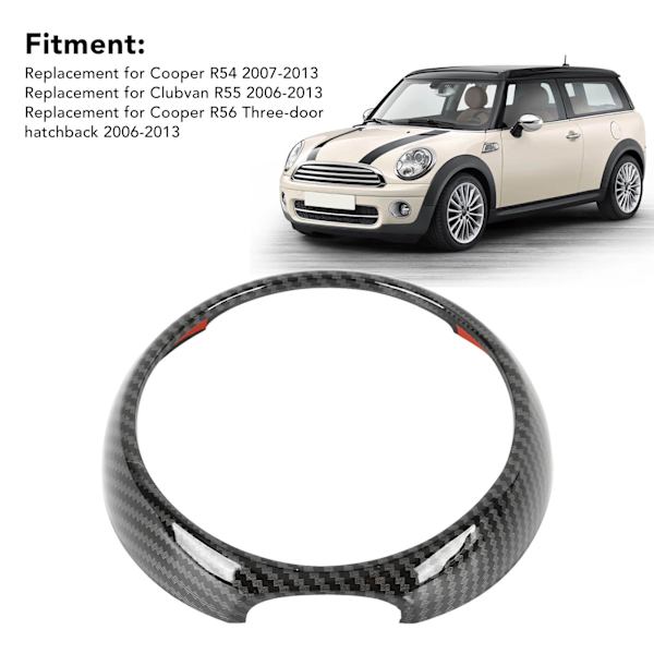 Dekorativ ring for dashbordkant i karbonfiber-stil, erstatning for Clubvan Cooper