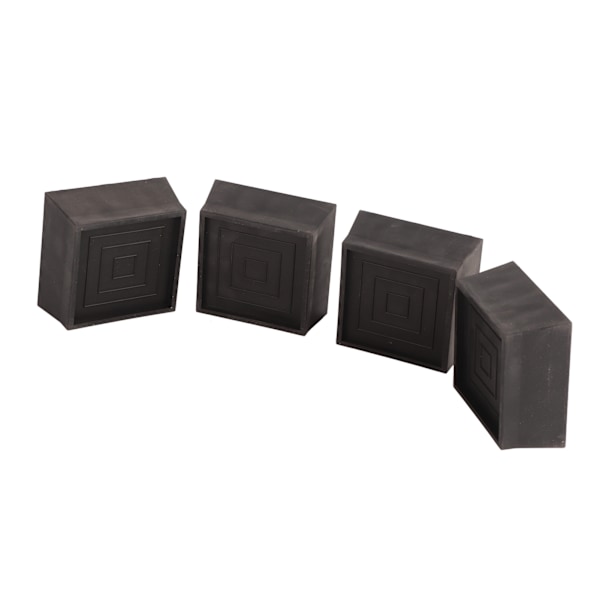 Møbelheving 2 Tommer Stable TPU Kvadratisk Skrivebordsheving Heavy Duty Vanntett Anti-Skli Svart Høydeheving Seng Løft