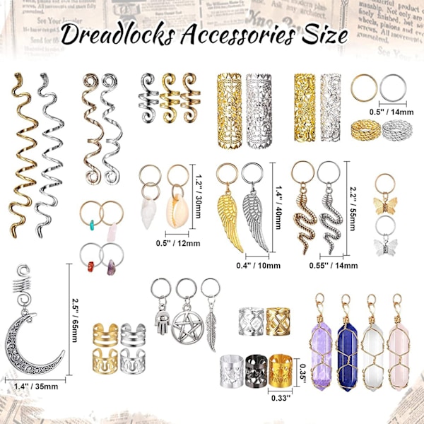 150 kpl Hiusten Dreadlock-Koruja Retro Alloy Spring Silver Moon Hiusten Rannekkeita Keloja Dreadlock-Tarvikkeille