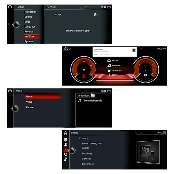 10.25 tuuman kosketusnäyttönavigaattori, sisäänrakennettu GPS WiFi 2+32G 3D-kartat sopivat 1-sarjan E81 E82 CCC CIC NBT:lle