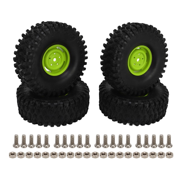 4 st RC Hjulset 1,9 tum 120 mm Diameter Plastdäck för 1/10 Skala RC Off Road Bil Grön