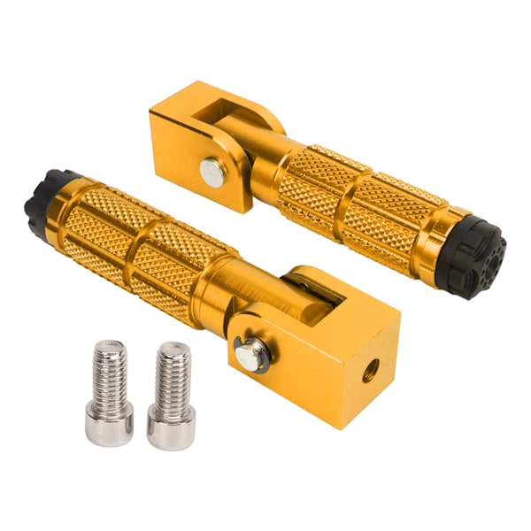 2 stk. Motorcykel Foldbare Fodstøtter M8 Antislip Aluminium Legering Universal til Motorcykler ATV UTV Go Kart Guld
