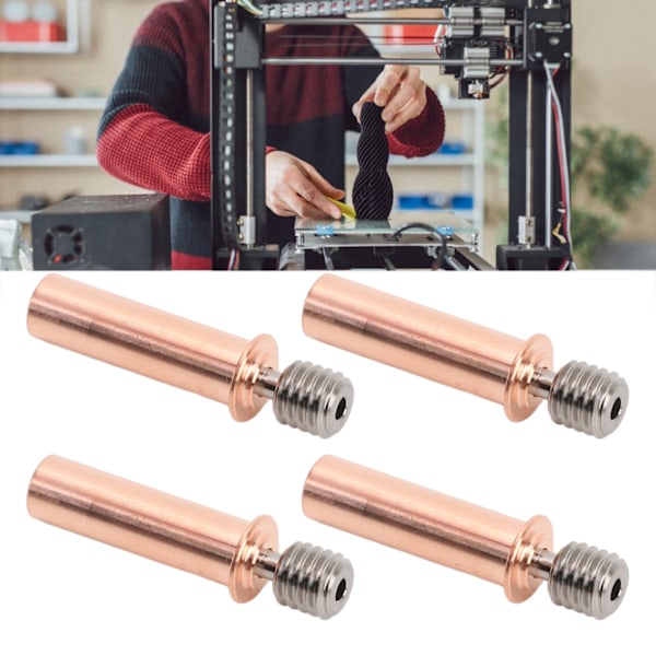 4st 3D-skrivare Värmebrytare Helt i Metall Professionell Kopparlegering Extruder Halsrör Ersättning för 3D-skrivartillbehör för CR6 SE