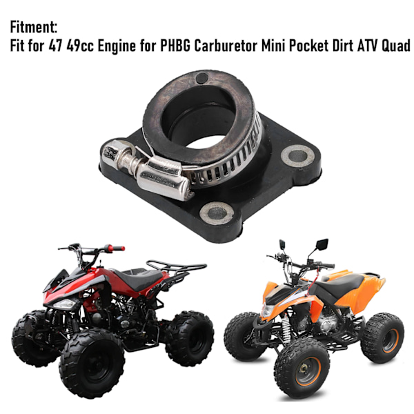 4-reikäinen kaasuttimen imusarjan saappaat sopivat 47 49cc moottorille PHBG kaasuttimelle Mini Pocket Dirt ATV Quad