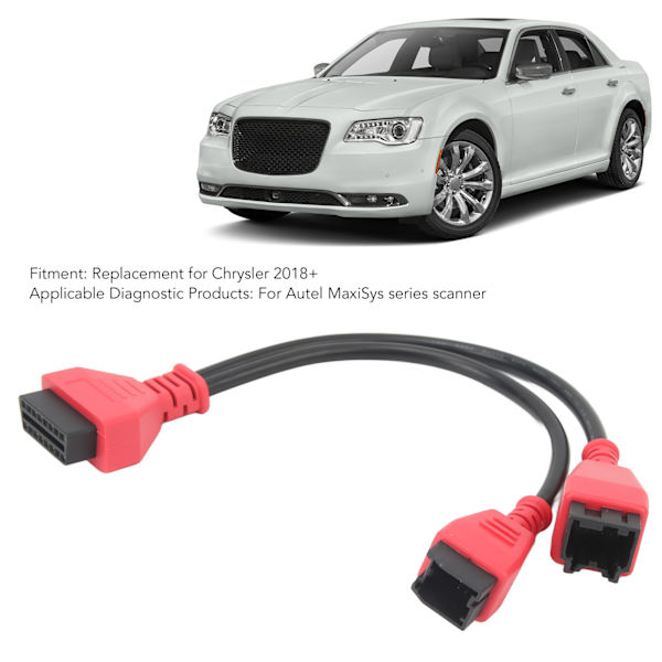 OBD2 Kabeladapter 12-polig 8-polig Programmeringskontakt Bildiagnostiskt Verktyg Ersättning för Chrysler 2018+