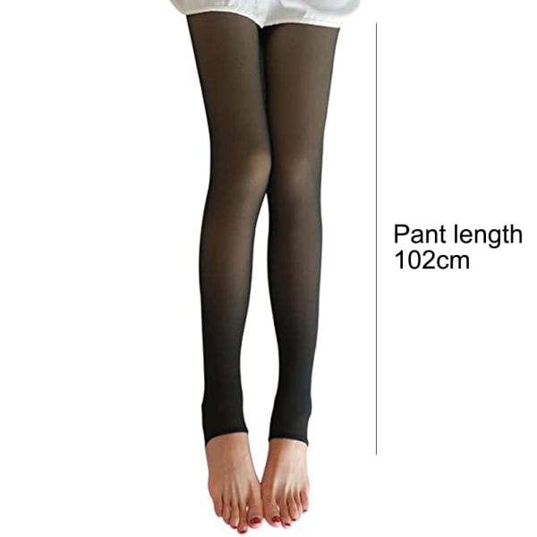 Vinter Termisk Høy Midje Opak Tights For Kvinner Fleece Fôret C