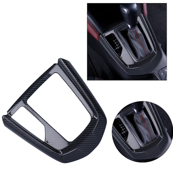 Växelspakspanel Cover Trim Kolfiber Stil Ersättning för Mazda CX-3 CX3 2017-2019