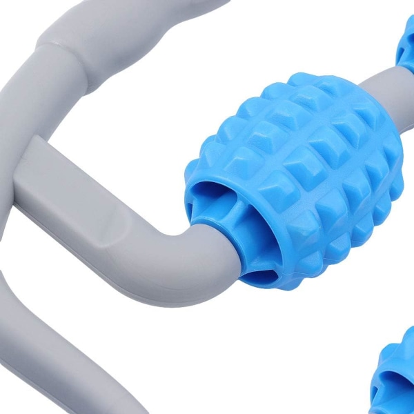 ShawFly 3D skum muskelmassagerulle til muskelmassage - 360° anti-cellulite massagerulle til smukke ben, slanke ben, muskelafslapning (blå)