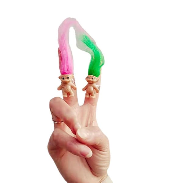 7 Stykker 7 Farver Lykke-Troll Dukke Mini Figur Dekoration