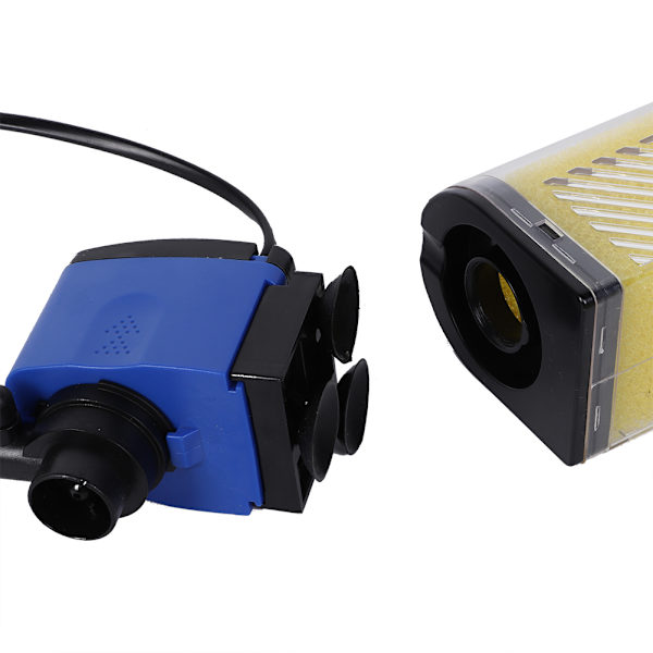 3 i 1 Akvariumfilter Fiskedamfilter Luftpumpe Oksygenøkning 220-240V (40W 3-lags filter)