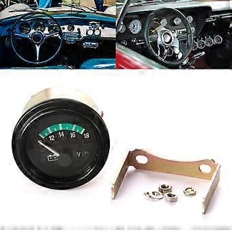 Mångsidig 12V bilvoltmeter i metall, spänningsdisplay med hög precision, kompakt bilvoltmeter, lätt att bära