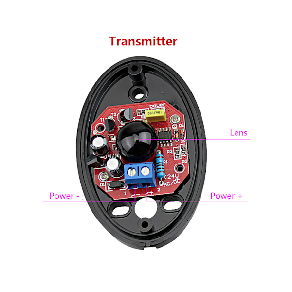 Single Beam Infrared Detector Radio Alarm Passage Infrared Sensor for Access Control