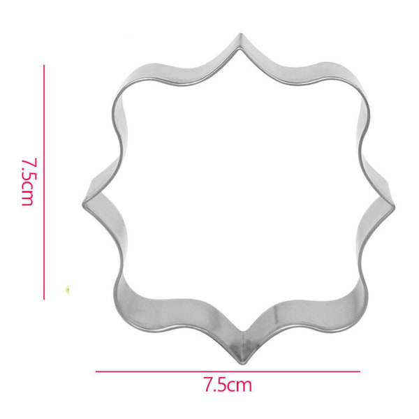 Rustfrit stål mousse cirkel firkant billede ramme cookie cutter cookie cutter ramme grænse ramme presning skimmel