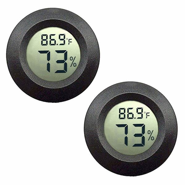 2-pack Mini Hygrometer Termometer Digital LCD-skärm Inomhus/Utomhus