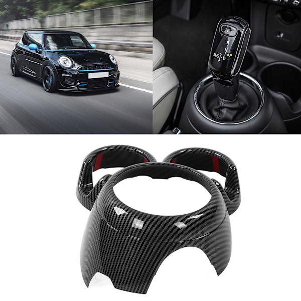 Kolfiber-stil Växelspakkopphållare Dekorativa Trim Ersättning för Cooper Hatchback F55 F56 F57 2014‑2021