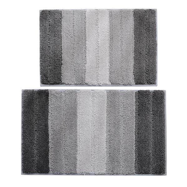 Superfin Fiber Halkskyddande Vattenabsorberande Halkskyddsmatta Badrum Vardagsrum (Gradienterad Grå)