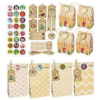 1 Set Jul-tema Presentpåse Kreativ Bedårande Papperspåse Presentförpackningspåse