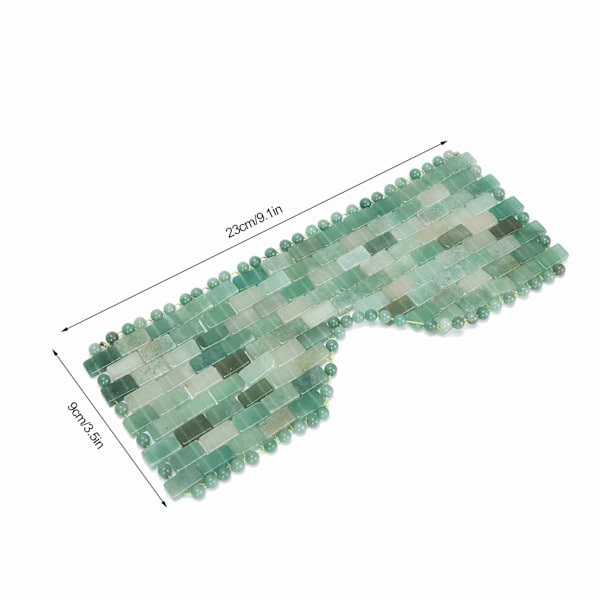 Ögonmask ansiktsmassager Naturlig Jade Sten Släcker Trötthet Minskar Sömn Avkoppling Vård Verktyg Aventurin