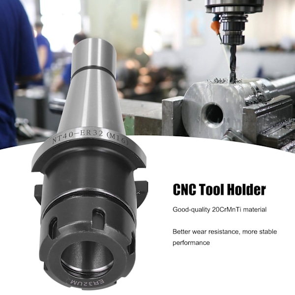 Collet Chuck Työkalunpidin 30000RPM CNC-Jyrsinkoneelle, Sorvaus- ja Porakoneelle NT40‑ER32 M16