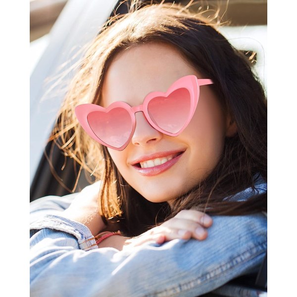 9 par hjerteformede solbriller Vintage hjertesolbriller kvinner