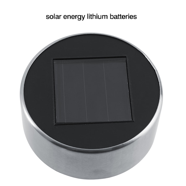 3-pack Solcellsdrivna LED-lampor för utomhus i rostfritt stål, vattentäta, för trädgård, gräsmatta och landskap