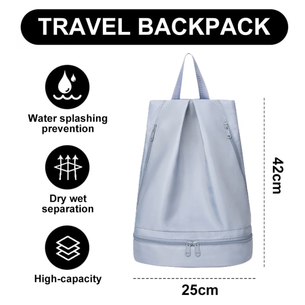 Waterproof sports short-distance travel backpack, dry and wet