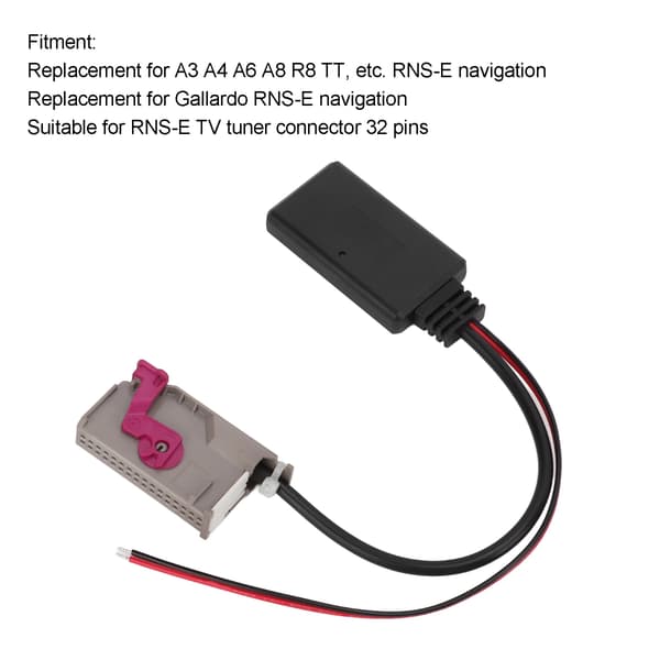 Bil Bluetooth AUX Modul 32Pin Stik Trådløs Erstatning for A3 A4 A6 A8 R8 TT RNS‑E