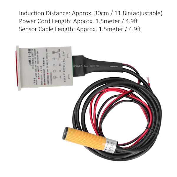 BERM Digital Display Counter Elektronisk Industrisensor Automatisk Induktion BEM‑6H‑30E4‑CTAC220V