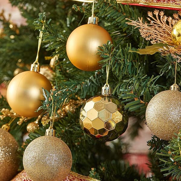 Julekulepynt Knusesikker Julepynt Sett Dekorasjoner til Juletrekuler pink gold