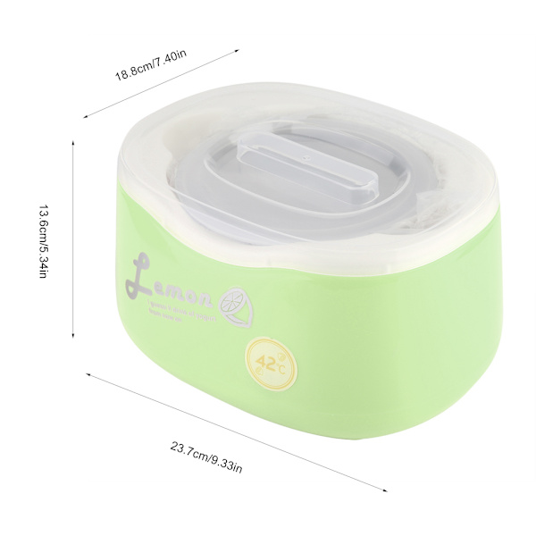 Automatisk Yoghurtmaskin i Rostfritt Stål, Mini, El, EU-kontakt (Grön)