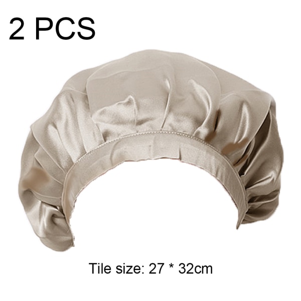 2 pcs Silk Bonnet, Silk Night Sleep Cap Adjustable Hair Wrap for