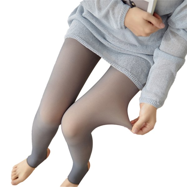Vintertights med hög midja för kvinnor Varm sammets stretchiga leggings P