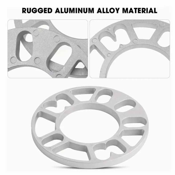 2 st 8 mm Tjockleks Hjulnavsdistans Flang Hjulcentrisk ET Packning Aluminiumlegering Universal för Bilar
