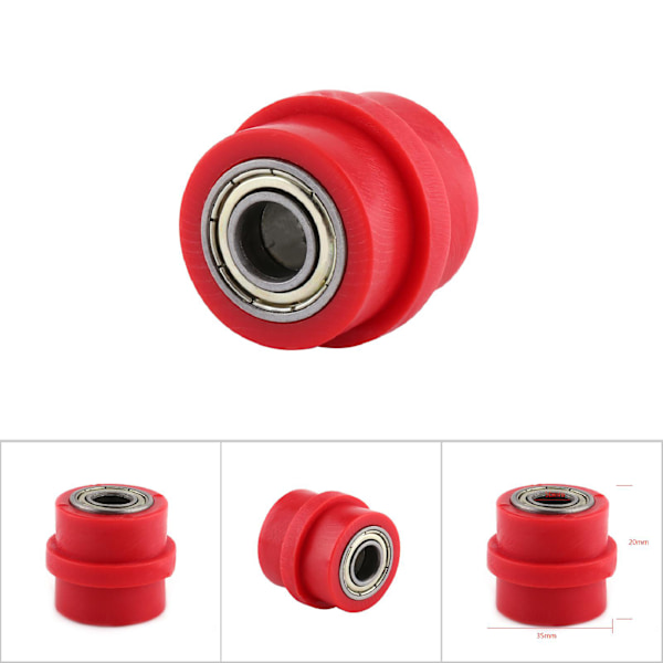 10mm Kædetrisse Rulle Glide Spændingshjul Guide Til Street Bike Motorcykel ATV Rød