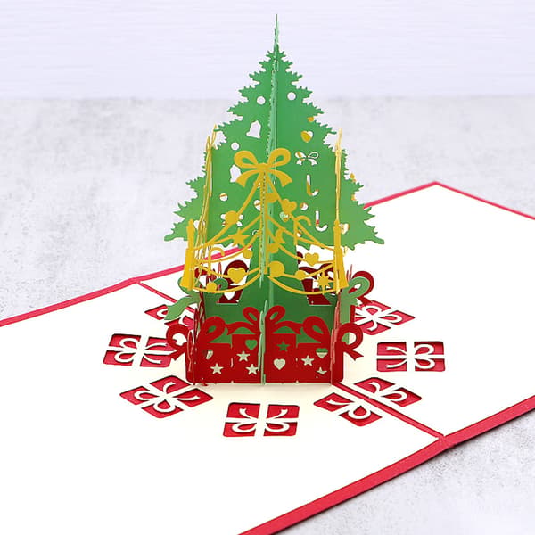 3D-julkort Kreativa julklappar Julgranskort, presenter för julevenemang