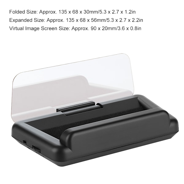 Universal 3,6 tommer HD Bil Head-Up Display HUD Monitor Multifunktionel OBD Projektor