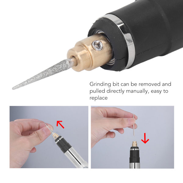 5000‑25000r/min Mini Elektrisk Graverings Penna Nagelsalong Penna Typ Liten Graverare Polerare Manikyr Slip 3.7V 25W