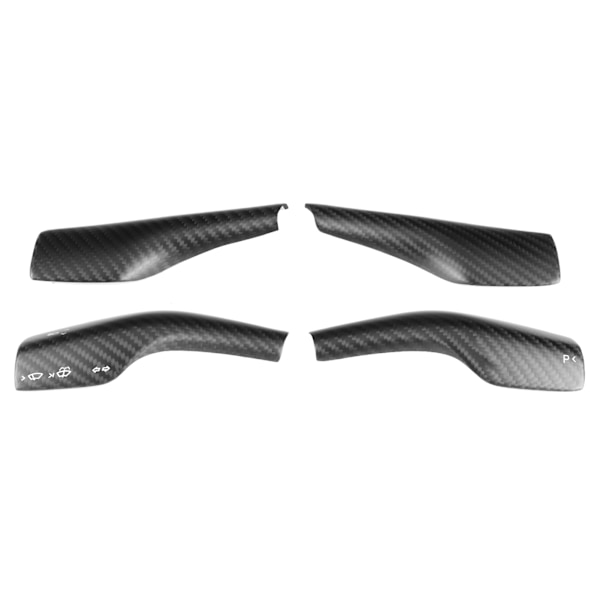 Matt Karbonfiber Frontlysknapptrim og Padle Shifter Deksel Passer til Tesla Model 3 Model Y 2017‑2020