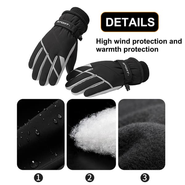 Vinter Skihandsker til Kvinder, Vandtætte Touchscreen Anti-Slip Snowboardhandsker