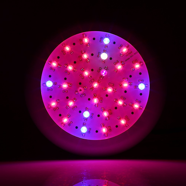 300W Full Spectrum 30 LED UFO Växtlampa för inomhusväxter, grönsaker, frukt, blomning och tillväxt (EU-standard)