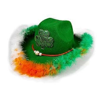 Saint Patricks Hat Irsk Glitter Hat med Blad til Saint Patricks Dag Tilbehør Saint Patricks Hat Blad Grøn
