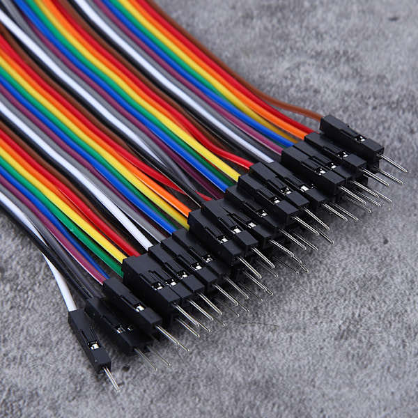 10 stk. Jump Wire Han-Han Plastik Linjekabel 2,54 mm Elektroniske Komponenter 10 cm